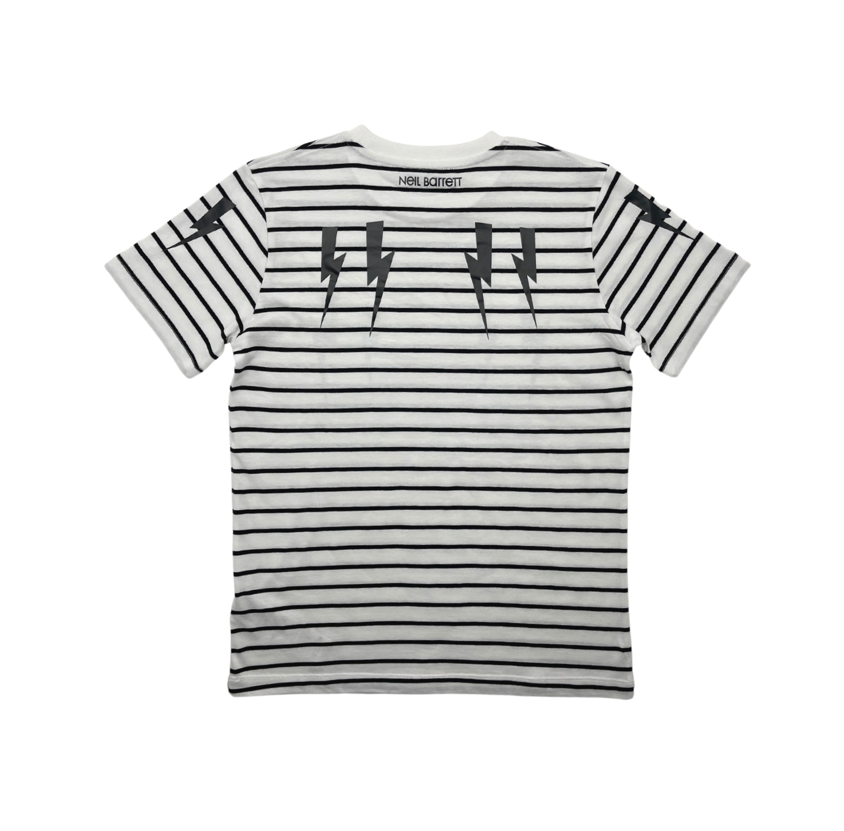 NEIL BARRETT - Striped lightning bolt t-shirt - 10 years old