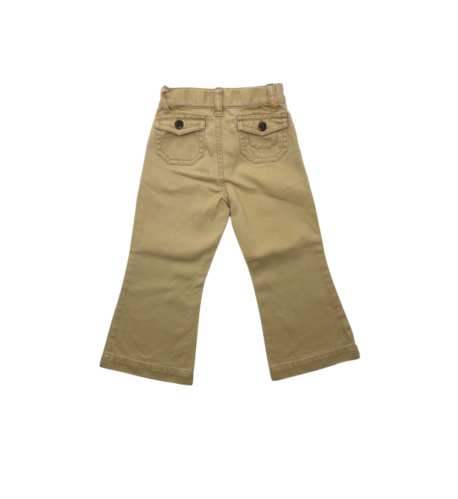 RALPH LAUREN - Beige pants with flower embroidery - 2 years old