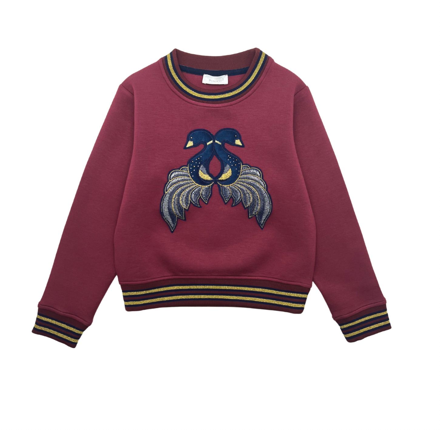 PINKO - Ultra soft burgundy sweatshirt with sign inserts - 8 years old