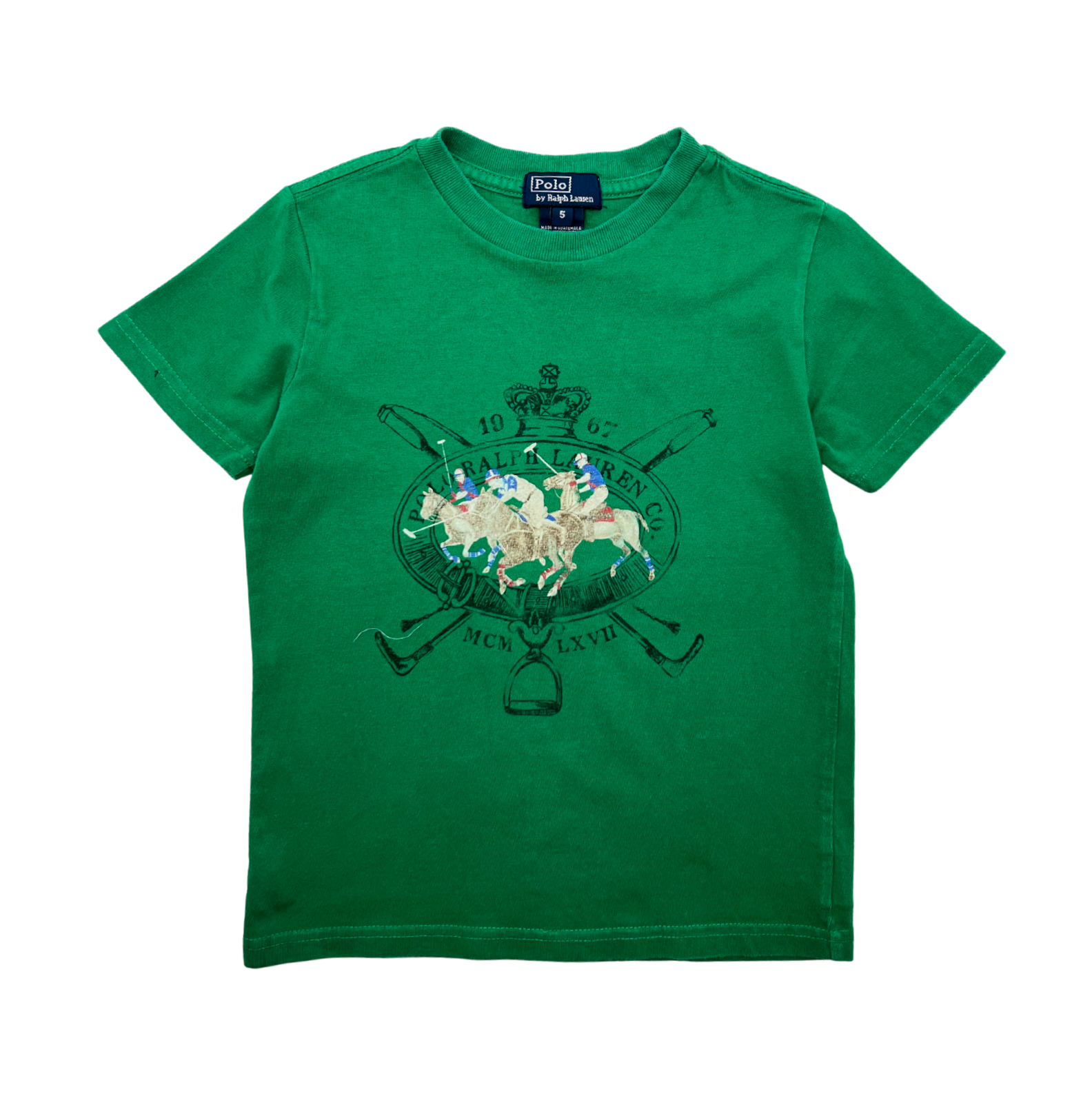 RALPH LAUREN - T-shirt vert - 5 ans