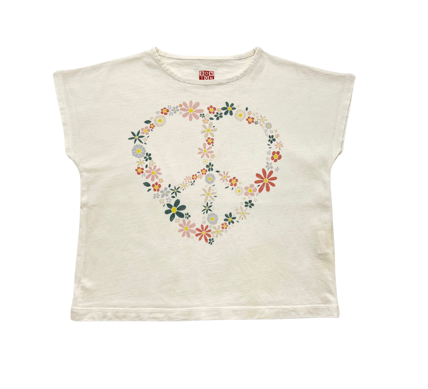 BONTON - Peace heart T-shirt - 4 years old