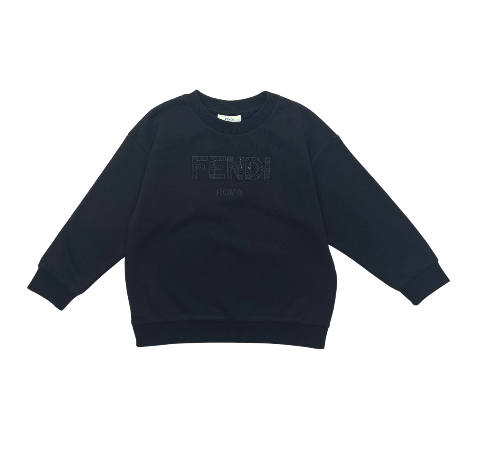 FENDI - Black sweatshirt with logo - 4 years