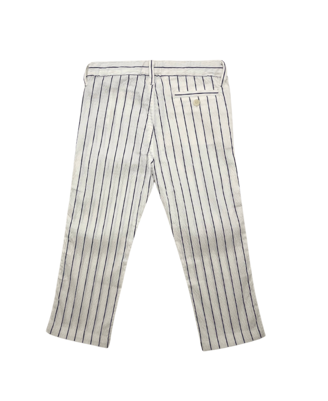 IL GUFO - Pantalon rayé blanc & bleu - 3 ans