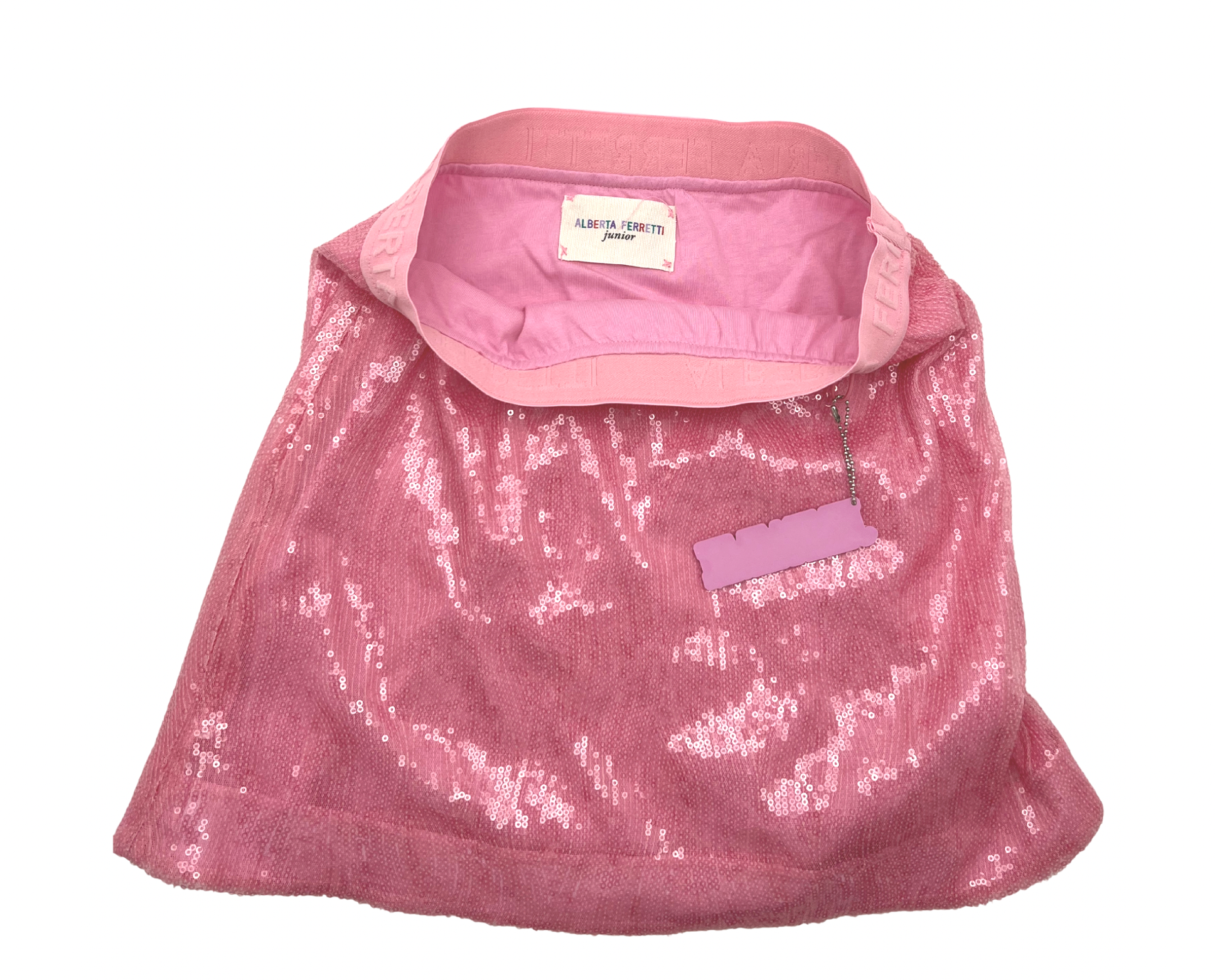 ALBERTA FERRETTI - Pink sequined skirt - 12 years old