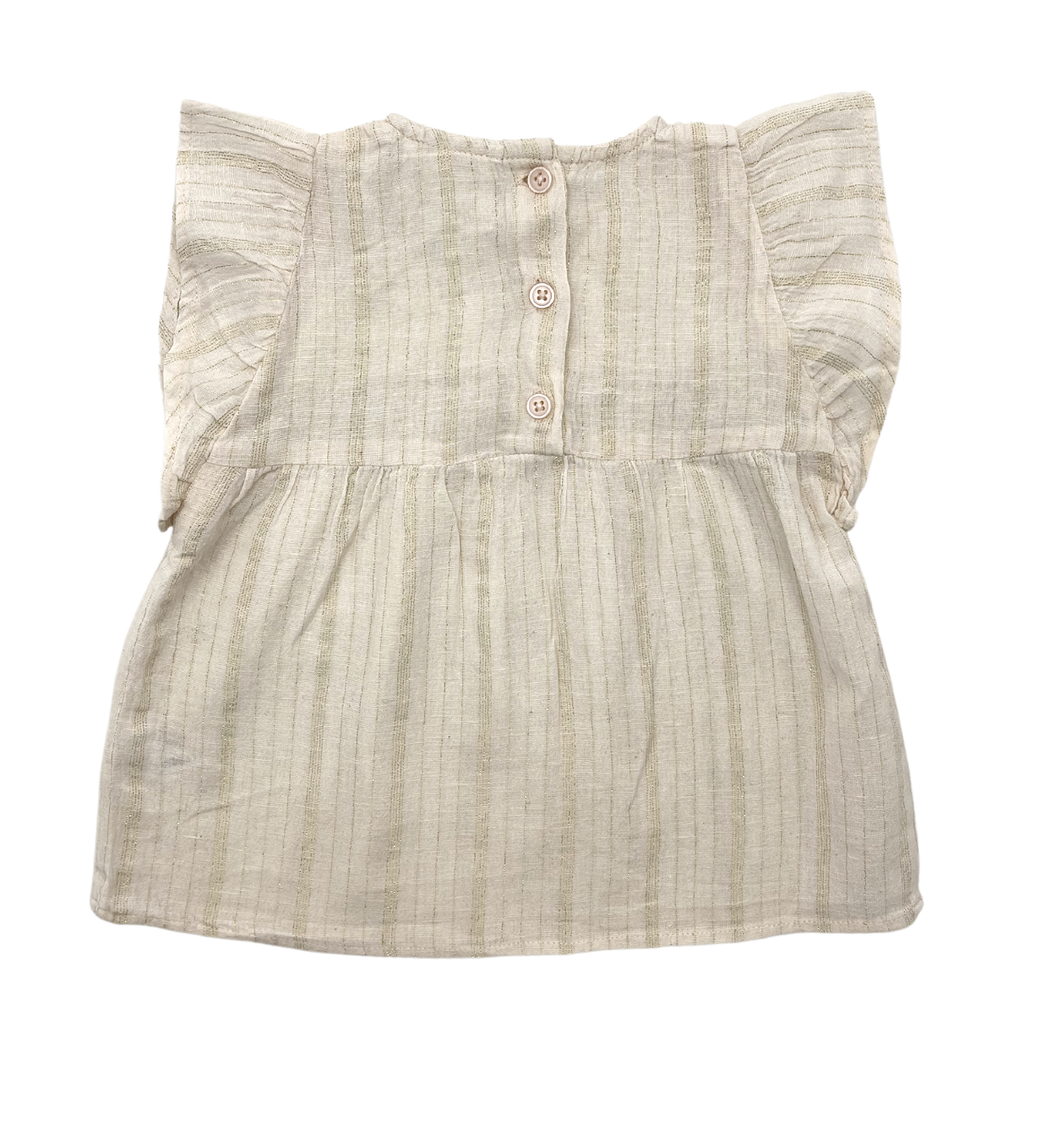 LOUIS LOUISE - Beige &amp; gold blouse - 2 years old