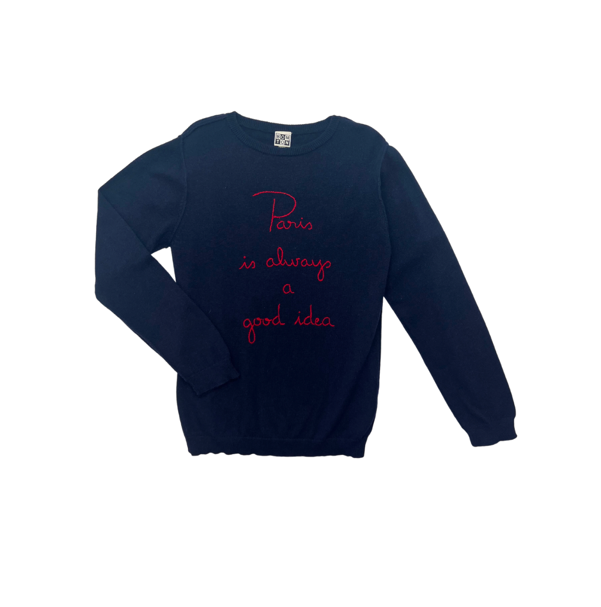 BONTON - "Paris is always a good idea" wool sweater - 10 years