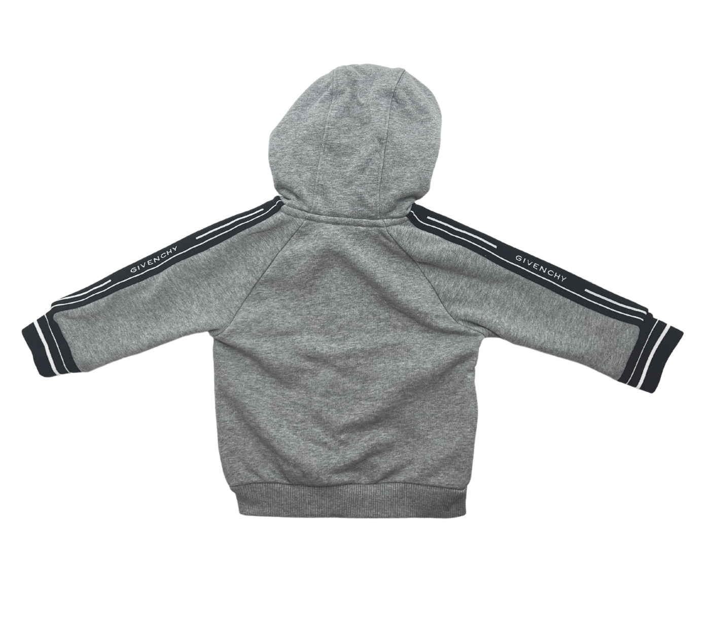 GIVENCHY - Gray hoodie with logo on the sleeves - 1 year old