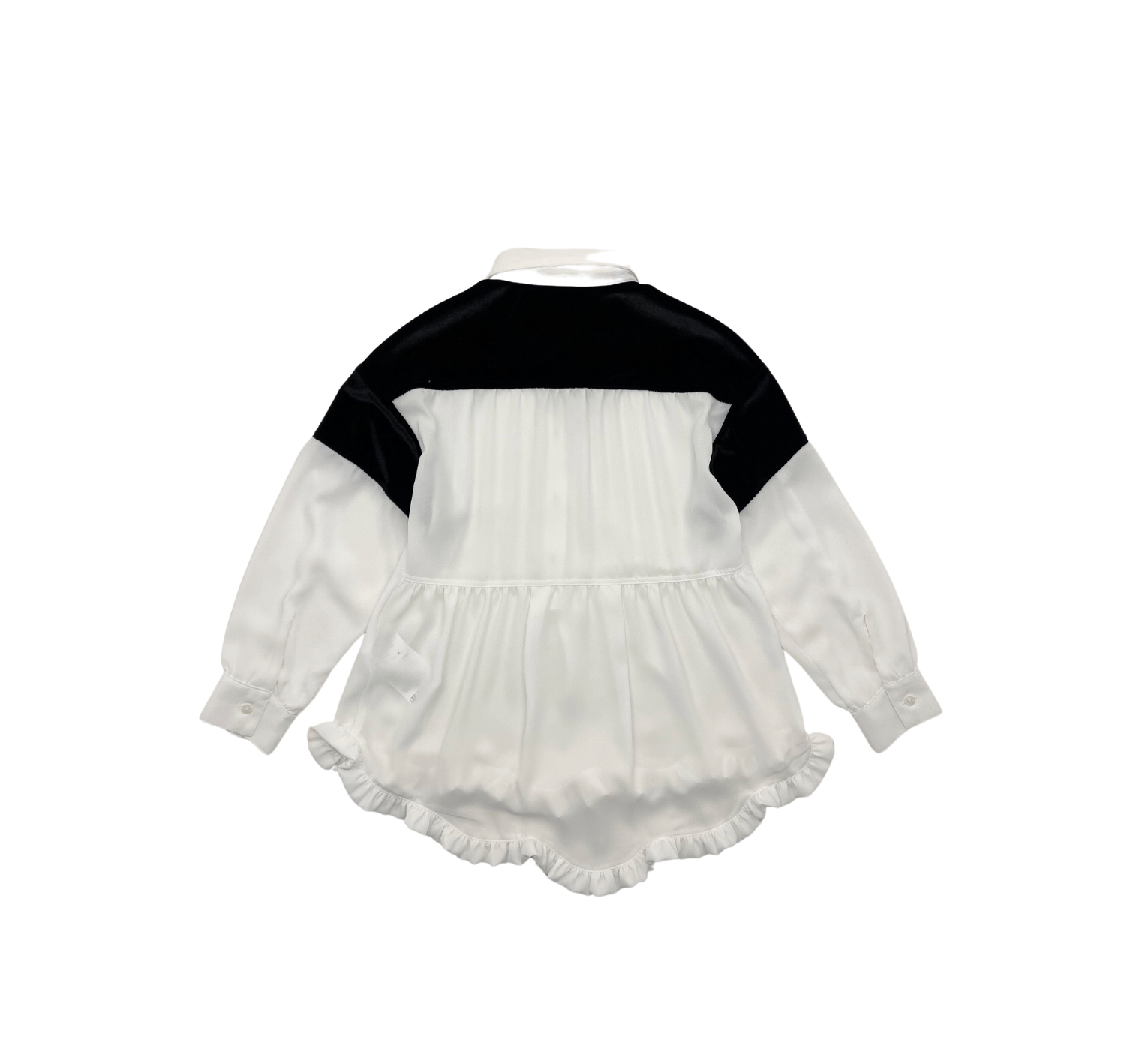 PHILOSOPHY DI LORENZO - Black &amp; white blouse with ruffle - 6 years old