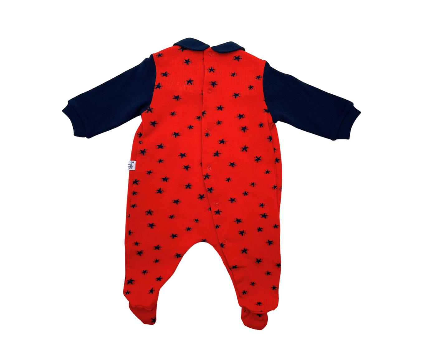 IL GUFO - Red jumpsuit with stars - 3 months