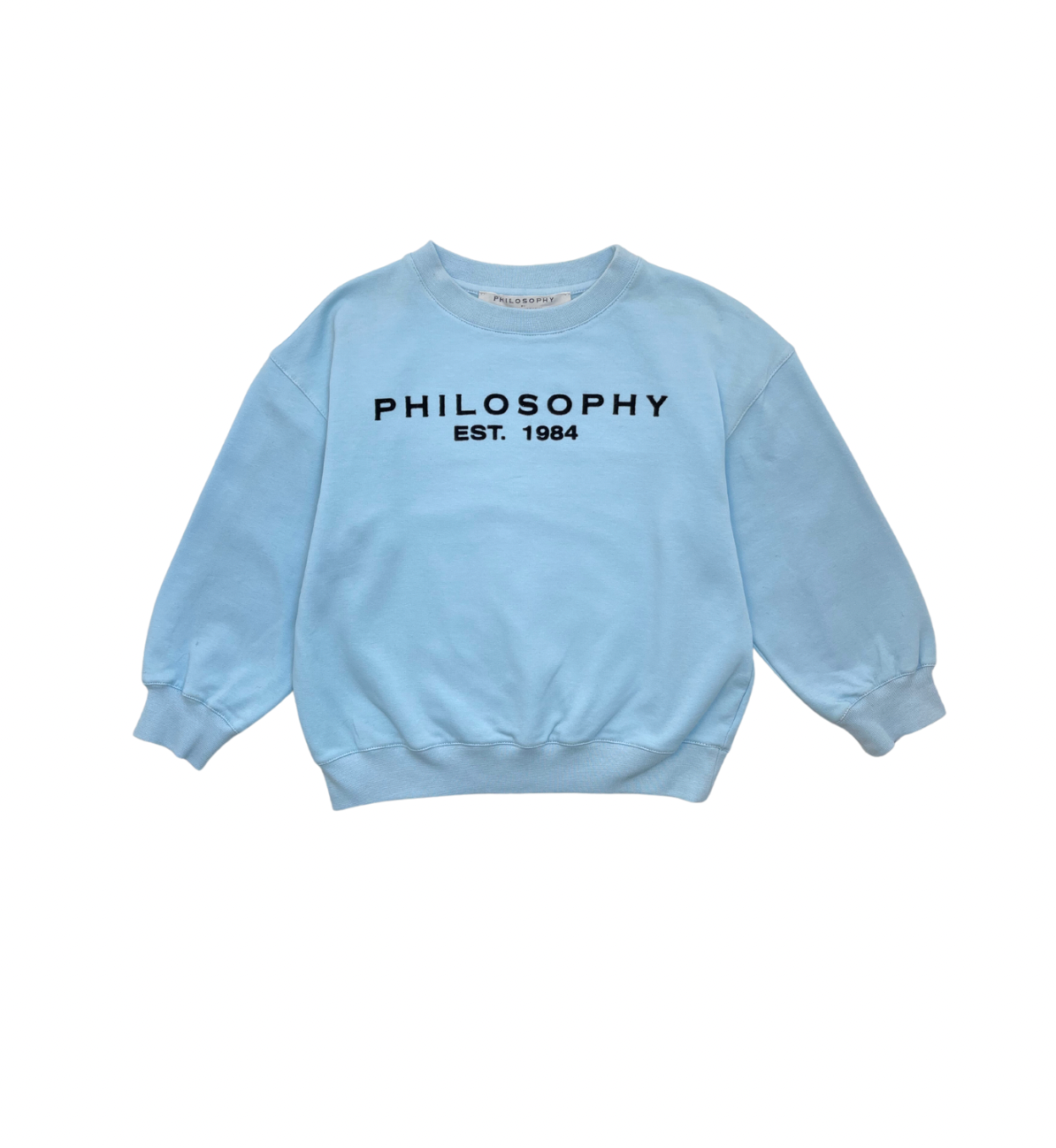 PHILOSOPHY DI LORENZO - Ultra soft blue sweatshirt - 6 years old