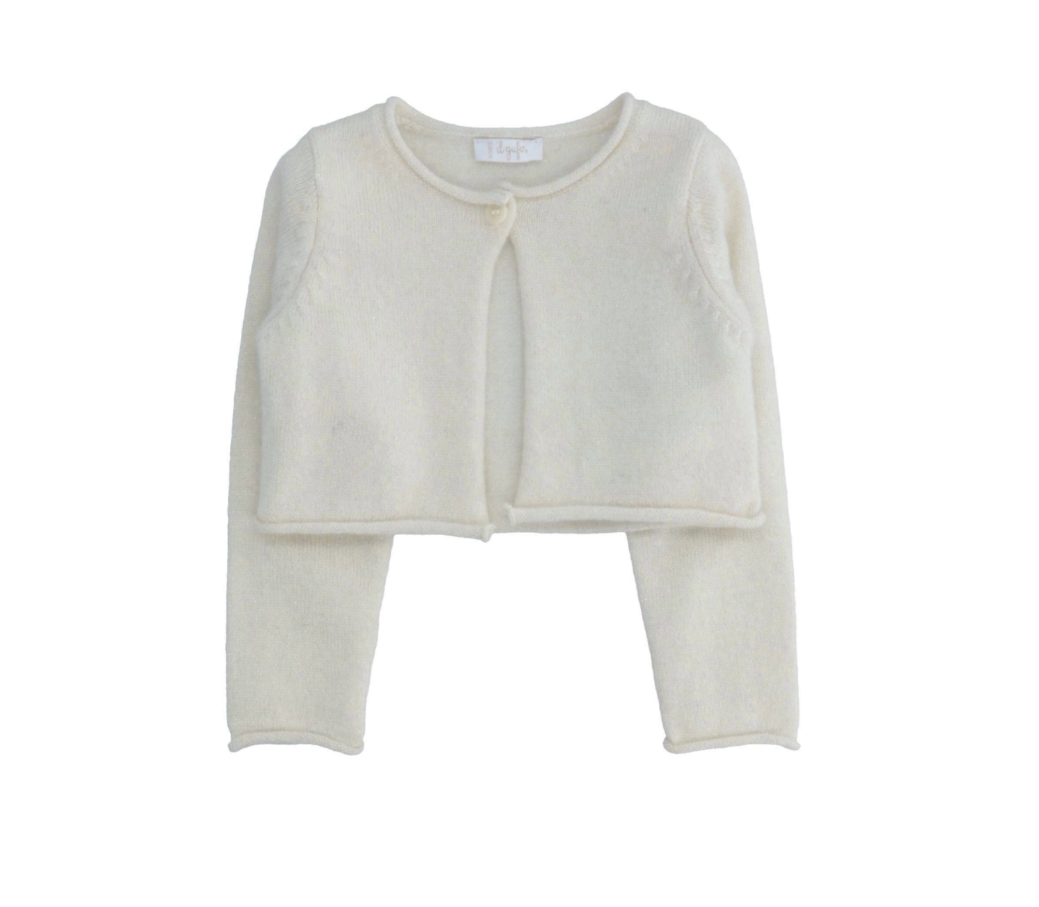 IL GUFO - Beige jumper with sequin effect wool fibers - 1 year old