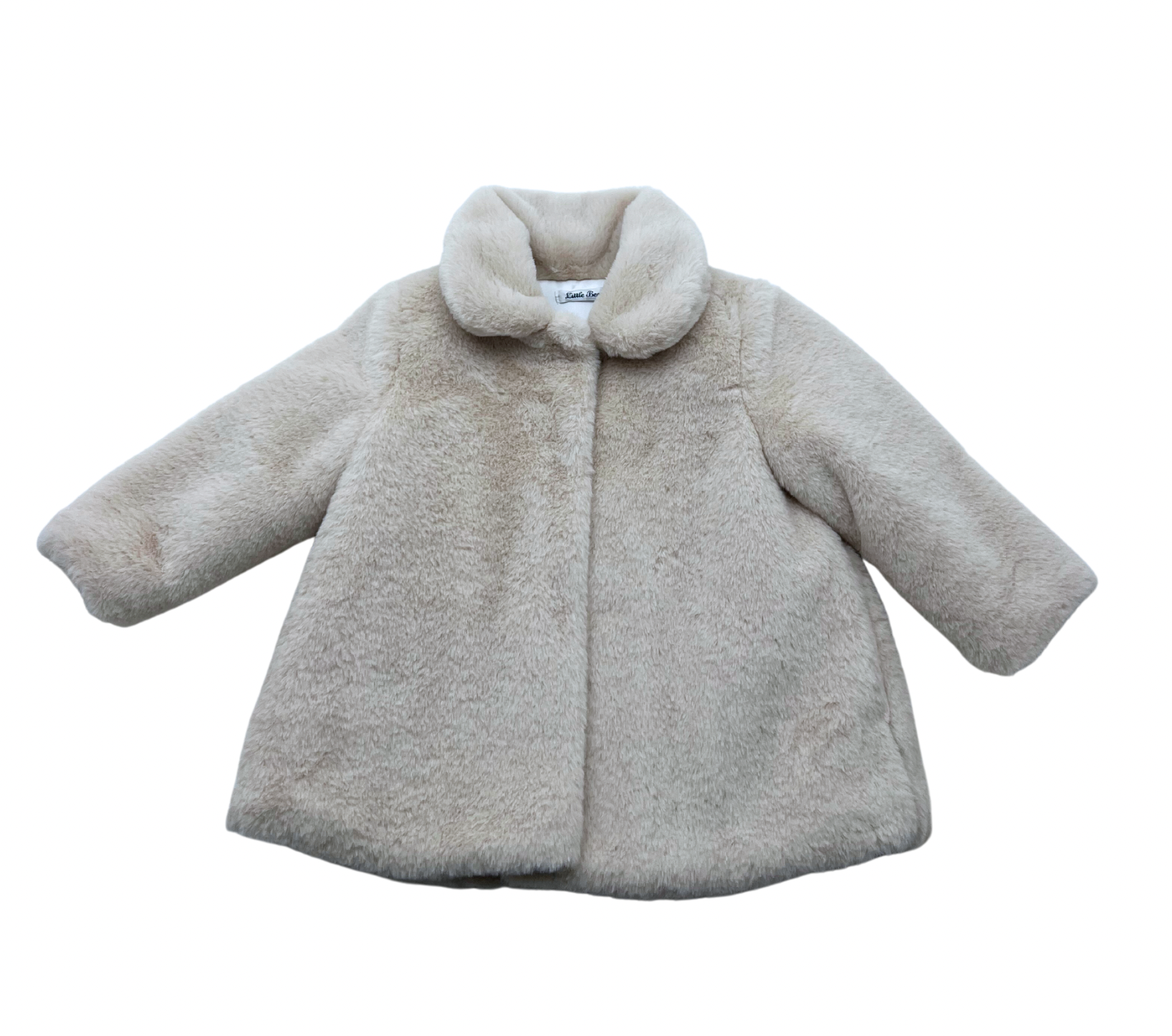 Little Bear - Ultra soft beige faux fur coat - 18 months