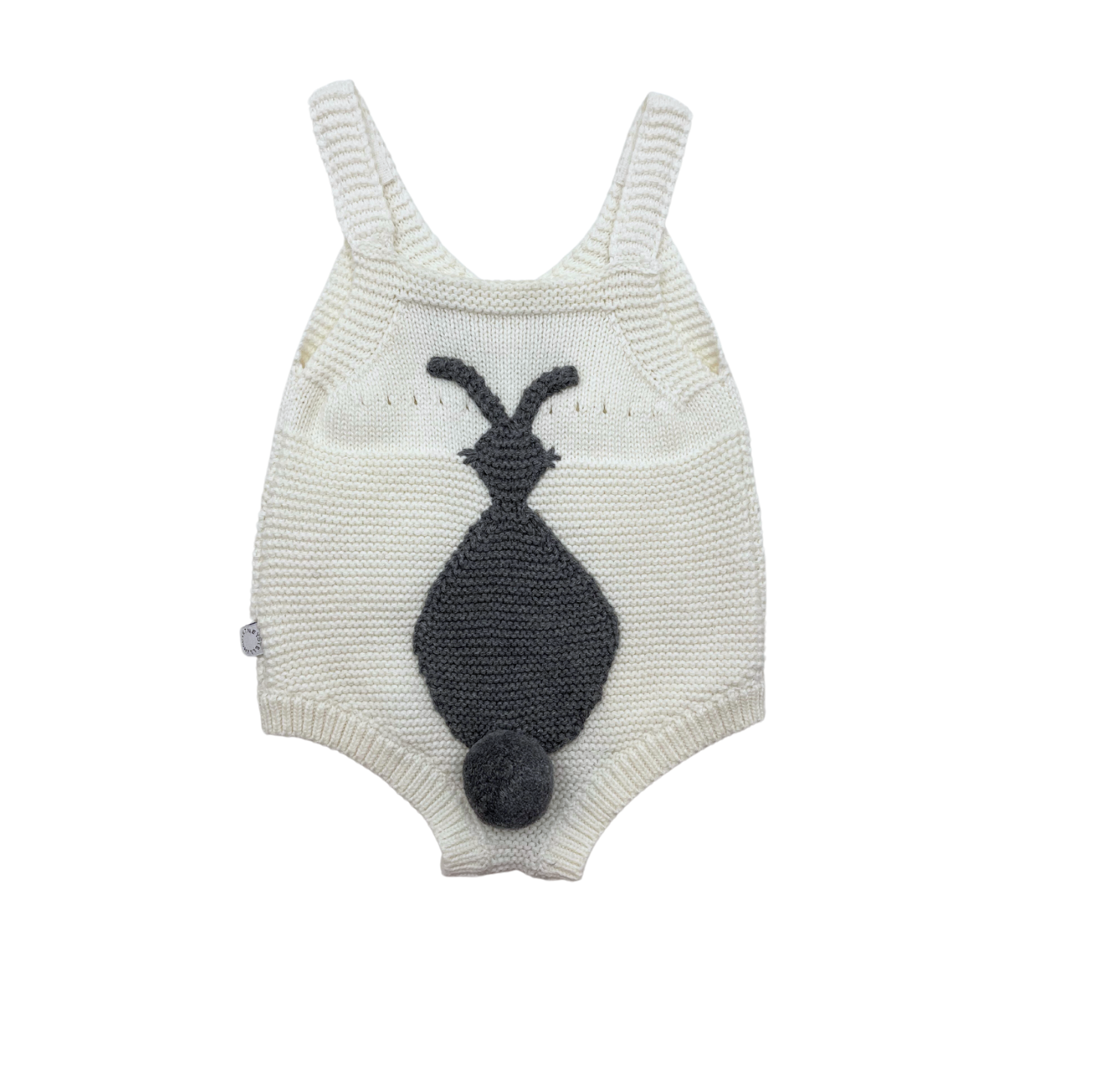STELLA MCCARTNEY - Gray rabbit knit bodysuit - 3 months