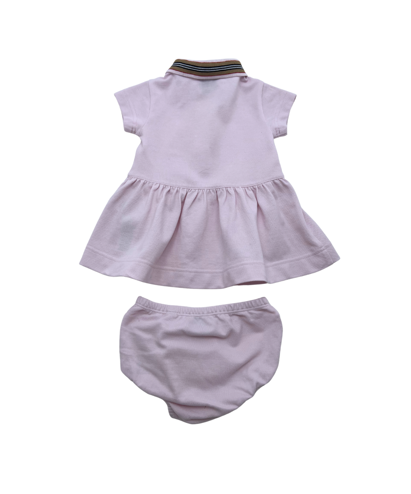 BURBERRY - Pink dress &amp; bloomers - 3 months
