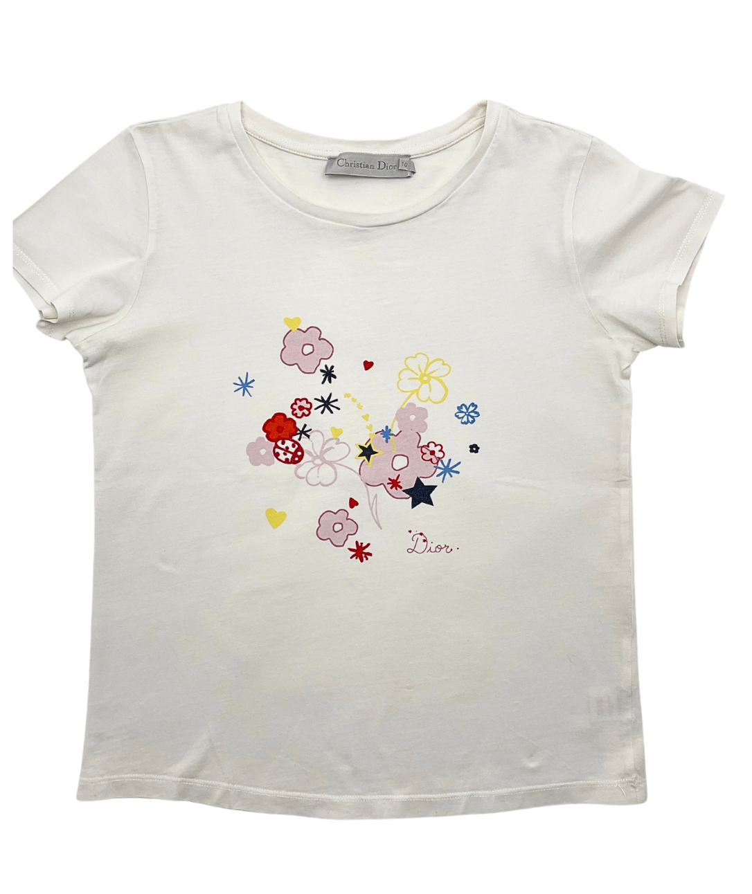 DIOR - T-shirt fleurs - 10 ans