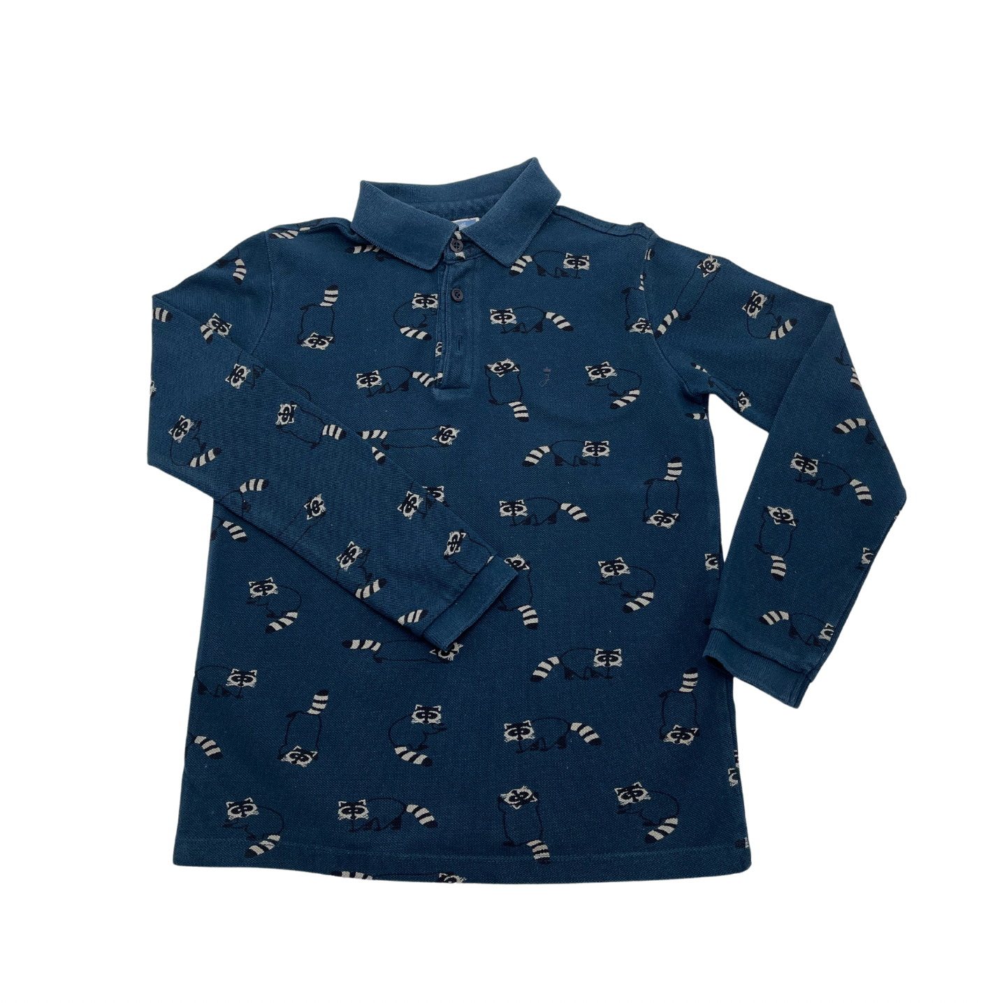 JACADI - Blue polo shirt with animal motifs - 8 years old