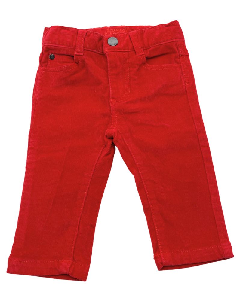 JACADI - Pantalon velours rouge - 6 mois